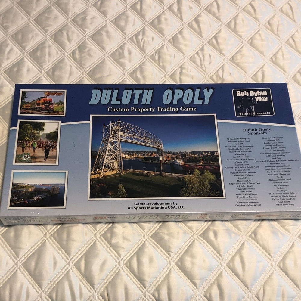 Duluth Opoly Minnesota Monopoly Board Game NIB Sealed Bob Dylan Way